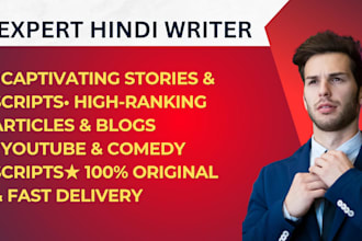 write creative hindi stories content and scripts for you