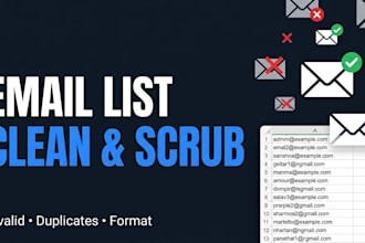 clean, scrub, and format your email contact list in excel