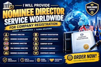 provide nominee director service worldwide for company registration