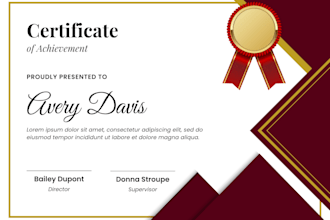 design a professional certificate