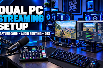 setup dual pc with streaming with capture card and audio routing