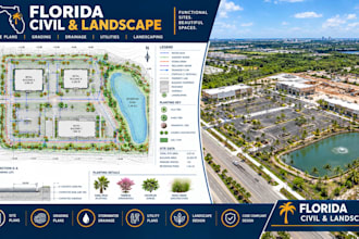 design florida civil site plans, grading, drainage and landscape plans