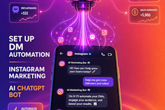 set up dm automation and instagram marketing chatgpt bot