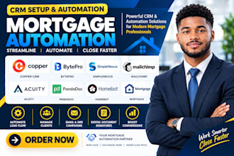setup copper CRM bytepro simplenexus mailchimp acuity pandadoc homebot mortgage