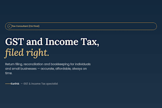 gst filing, itr filing and bookkeeping for your business