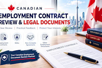 provide canadian employment contract review and legal documents