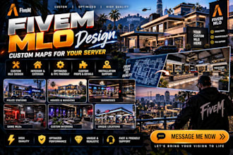 design a custom fivem mlo interiors map mlo developer props optimization