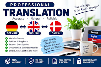 be your german english and danish language