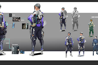 design stylized sci fi characters
