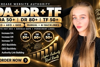 improve da DR tf with GEO optimized backlink building