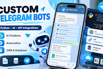create a custom telegram bot ai and API integrations