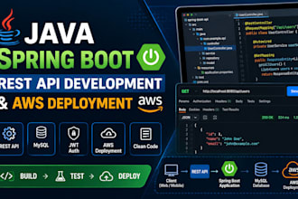 develop spring boot rest API  with java