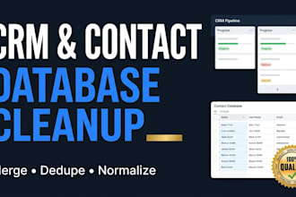 clean and organize your CRM, contact, or customer database