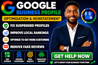 setup a verified google my business profile and reinstate suspended gmb listing