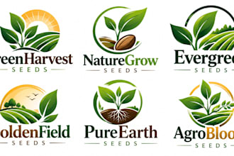 design a professional agriculture, farming organic, nature, gardening seed logo