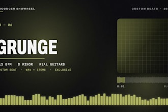 produce a rock or indie instrumental with real guitars