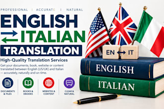 translate your book english italian and italian english native literary
