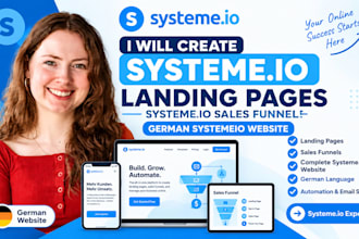 create systeme io landing pages systeme io sales funnel german systemeio website