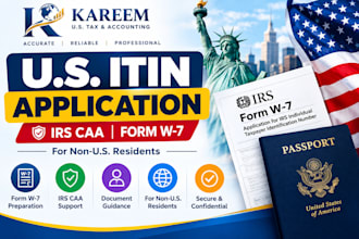 apply for your itin number as an irs caa for non US residents