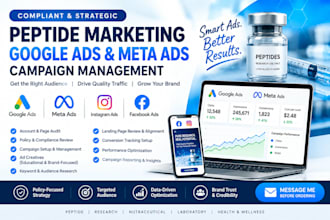 run peptide marketing peptide ads peptide google  ads peptide meta ads, campaign