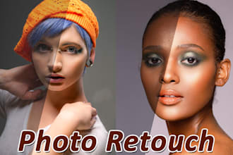 do photo retouching, smooth skin and high end retouching