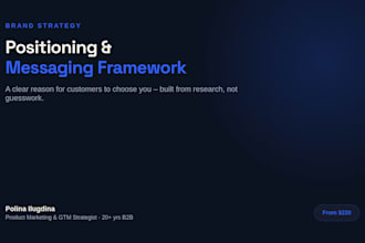 build your brand positioning and messaging framework