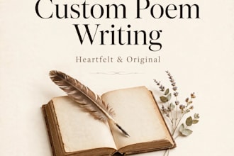 write a heartfelt custom poem for any occasion