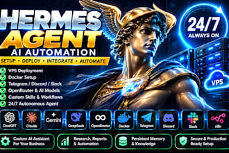 setup hermes agent ai on vps docker telegram openclaw build jarvis agent n8n api