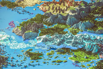 build custom minecraft map server spawn lobby fantasy world as minecraft builder