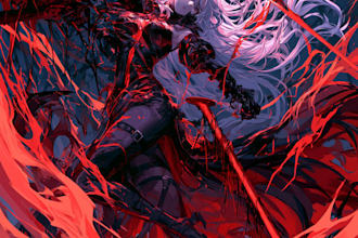 drawing anime artwork illustration with high quality