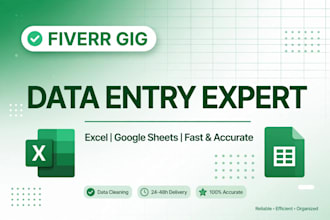do data entry copy paste,excel work, and web search
