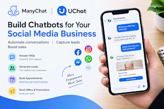 build uchat and manychat chatbots for your social media business