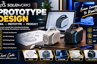design your product prototype for 3d printing and manufacturing