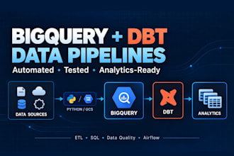 build automated etl data pipelines with dbt and bigquery