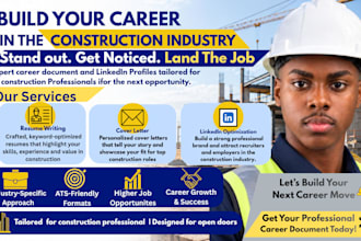 write construction resume for project managers  estimator, engineers and civil
