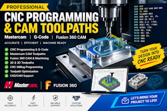 do cnc programming, mastercam cam toolpaths, g code and fusion 360 cam