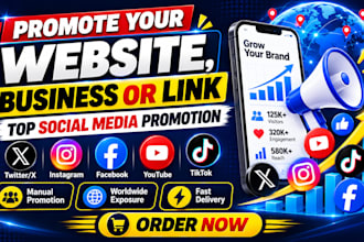 promote share advertise your website business or any link to top social media