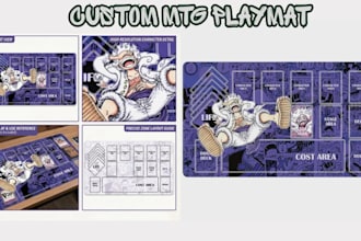 create custom mtg playmat artwork and fantasy game art