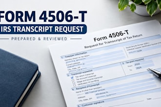 prepare form 4506t for irs tax transcript and income verification