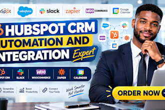 integrate hubspot crm salesforce slack zapier automation woocommerce calender