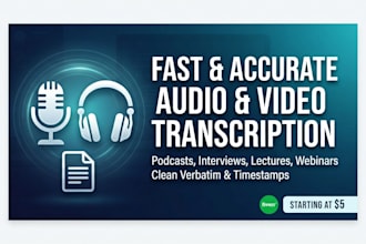 do fast and accurate audio and video transcription