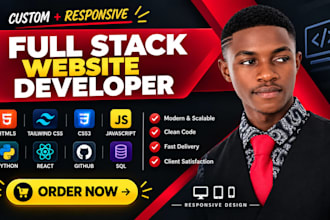 be your full stack developer for full stack web development