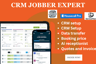setup jobber housecallpro fieldplus bookingkoala jobnimbus servicefusion