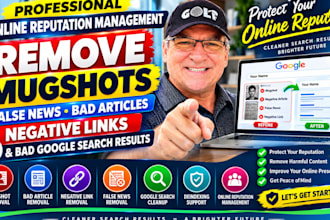 remove mugshots, negative links, arrest record, court case, bad link from google