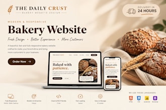 code a responsive restaurant or bakery website in 24 hours