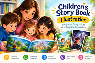 children story book illustration children book 3d illustration