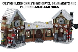 design custom lego christmas gifts, ornaments and personalized lego mocs