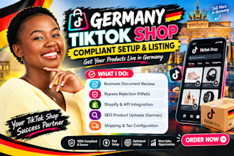 setup germany tiktok shop, approve your account, and optimize product listing
