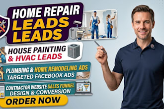 do house painting leads home repair hvac plumbing website fb ads landing page