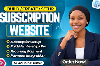 create a wordpress subscription website with recurring payments